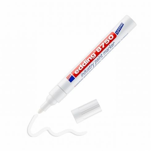 Индустриален Paint маркер Edding 8750 Объл връх 2-4 mm Бял