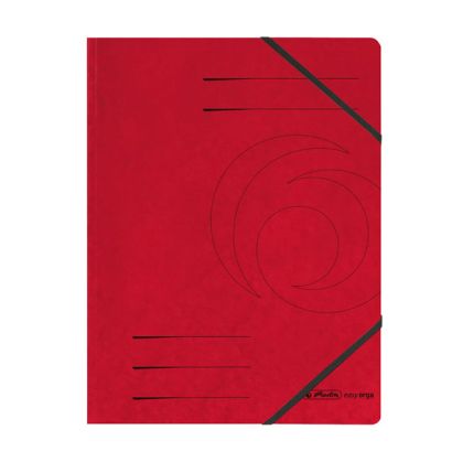Папка с ластик Herlitz Colorspan Картон, А4 Червена