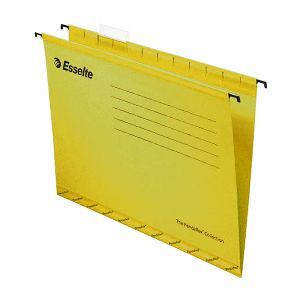 Папка за картотека Esselte Pendaflex V-образна, картон Жълта