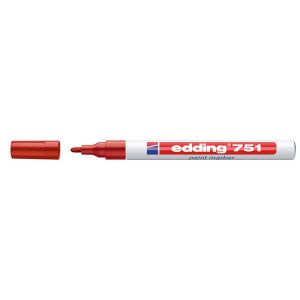 Paint маркер Edding 751 Объл връх 1-2 mm Червен